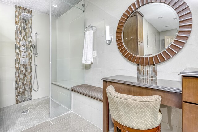 11 Kings Gate Rd, Suffern, NY 10901 - full bath with a walk in shower, vanity, and tile patterned flooring