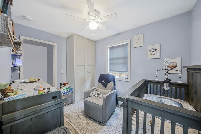 1203 Cross Bay Blvd, Broad Channel, NY 11693 - bedroom with ceiling fan and baseboards