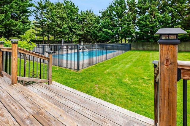 4200 Rocky Point Rd, East Marion, NY 11939 - view of swimming pool with a wooden deck
