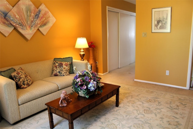 1 Rose Ct, East Islip, NY 11730 - living room featuring carpet flooring and baseboards