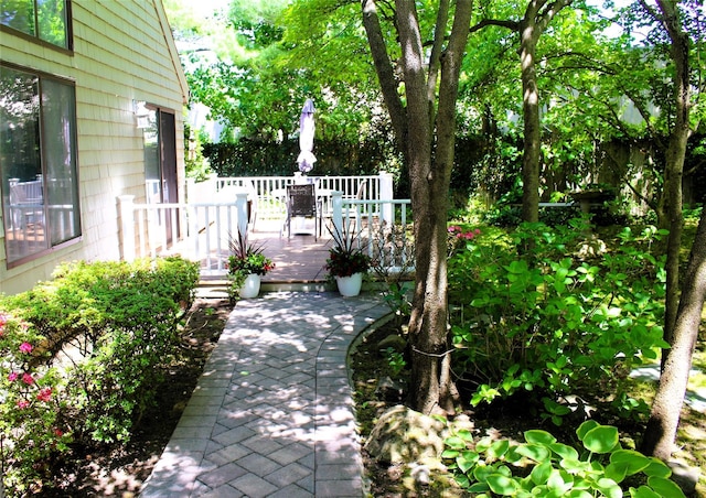 1 Rose Ct, East Islip, NY 11730 - view of yard with a wooden deck