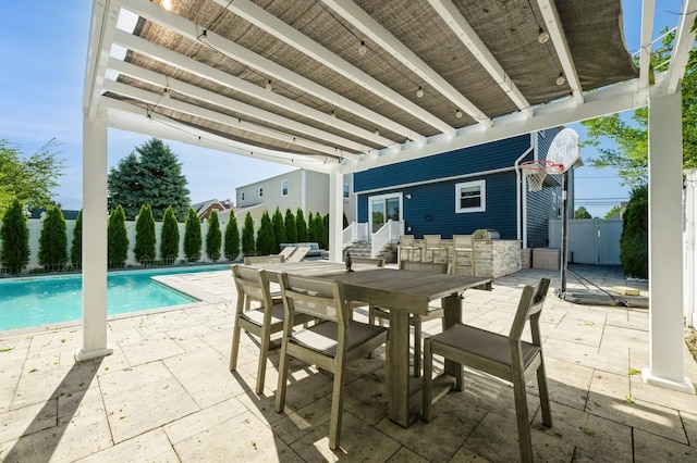 2033 Waltoffer Ave, North Bellmore, NY 11710 - view of patio / terrace featuring an outdoor pool and outdoor dining space