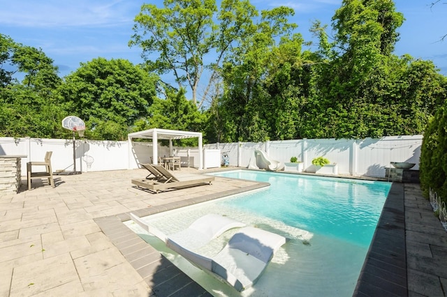 2033 Waltoffer Ave, North Bellmore, NY 11710 - view of swimming pool with a fenced backyard and a patio