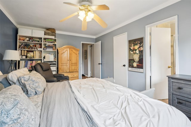 1213 E Broadway Unit B25, Hewlett, NY 11557 - bedroom featuring crown molding and ceiling fan