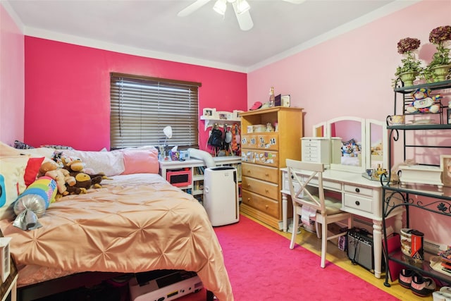 1213 E Broadway Unit B25, Hewlett, NY 11557 - bedroom with crown molding and a ceiling fan