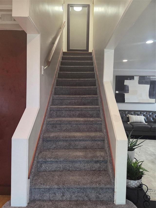 980 Alhambra Rd, North Baldwin, NY 11510 - staircase with recessed lighting