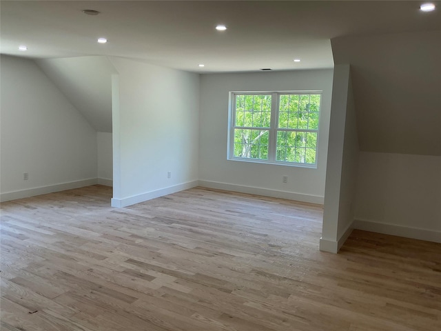 26 Rodina Dr, Pawling, NY 12564 - additional living space featuring light wood-type flooring, lofted ceiling, baseboards, and recessed lighting