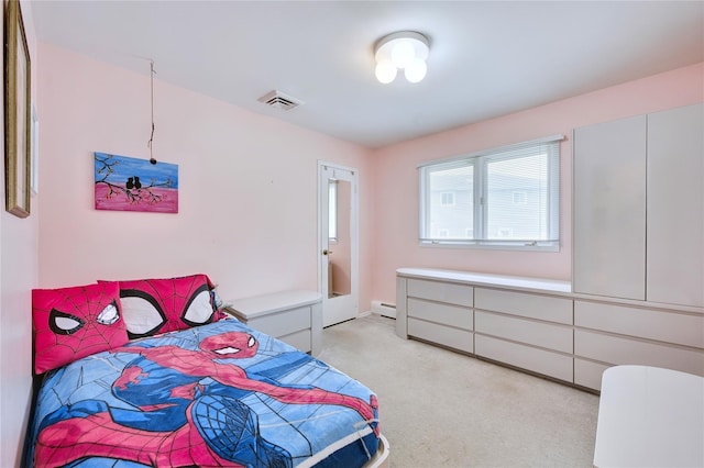 29 Cross Bow Ln, Commack, NY 11725 - bedroom featuring light carpet and baseboard heating