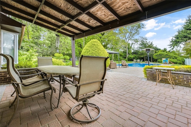 29 Cross Bow Ln, Commack, NY 11725 - view of patio / terrace featuring outdoor dining space and an outdoor pool