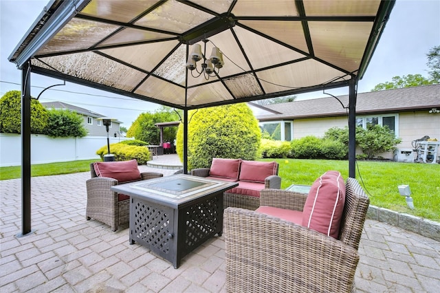 29 Cross Bow Ln, Commack, NY 11725 - view of patio with a gazebo and an outdoor living space
