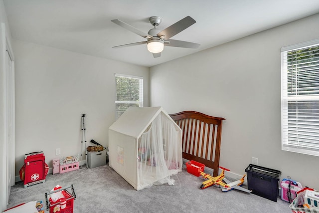 59 Middle Island Blvd, Middle Island, NY 11953 - carpeted bedroom with ceiling fan