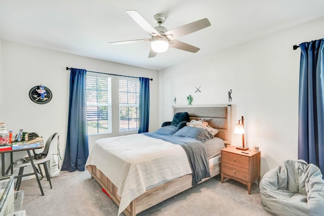 59 Middle Island Blvd, Middle Island, NY 11953 - bedroom featuring light carpet and a ceiling fan
