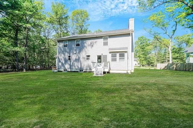 59 Middle Island Blvd, Middle Island, NY 11953 - rear view of property featuring a chimney