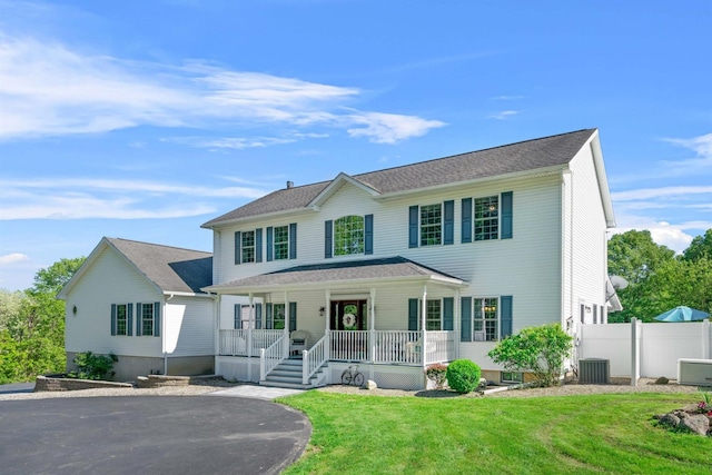 8 Roosa Rd, Wallkill, NY 12589 - view of front of house featuring a porch and cooling unit