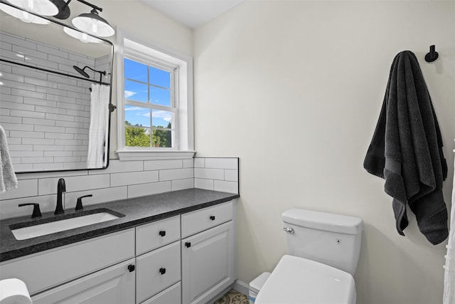 8 Roosa Rd, Wallkill, NY 12589 - full bath with vanity, toilet, decorative backsplash, and tiled shower