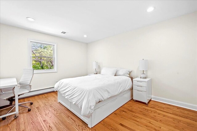 530 N Midland Ave N, Nyack, NY 10960 - bedroom featuring light wood-style flooring, baseboards, and recessed lighting