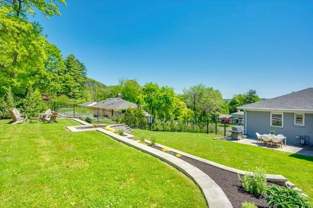 530 N Midland Ave N, Nyack, NY 10960 - view of yard featuring a patio area and a fire pit