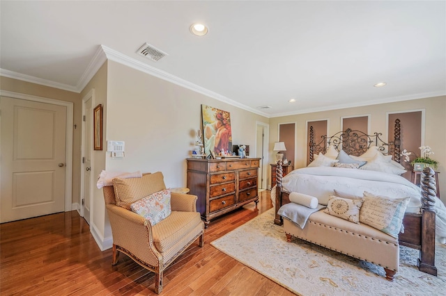 100 Mark Ln, Atlantic Beach, NY 11509 - bedroom featuring wood finished floors, recessed lighting, ornamental molding, and baseboards