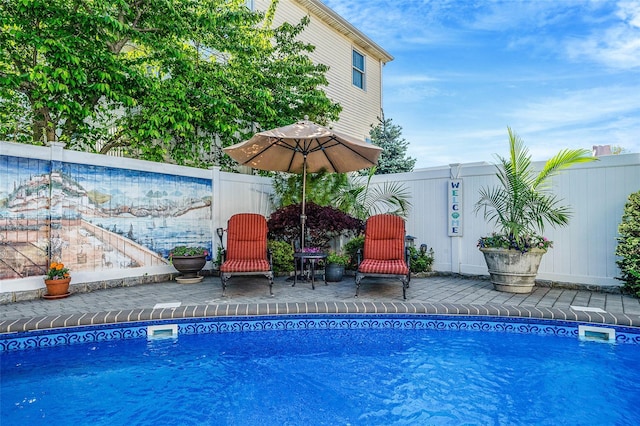 100 Mark Ln, Atlantic Beach, NY 11509 - view of swimming pool featuring a fenced backyard and a patio area