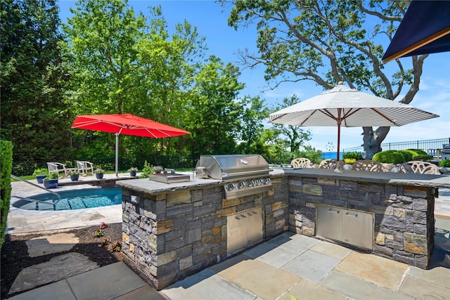321 Sandpiper Dr, Riverhead, NY 11901 - view of patio / terrace featuring area for grilling and an outdoor pool
