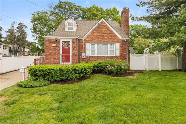 769 De Mott Ave, North Baldwin, NY 11510 - cape cod-style house with brick siding, a chimney, and roof with shingles