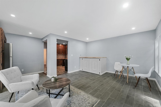 213 Walnut St, Peekskill, NY 10566 - sitting room featuring recessed lighting and baseboards