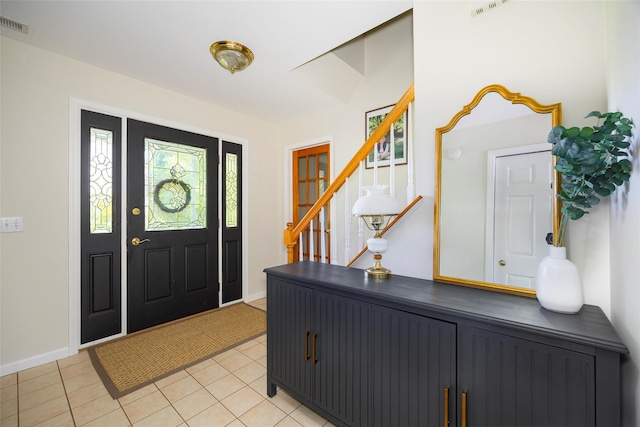 100 Meadow Ridge Ln, Lagrangeville, NY 12540 - entrance foyer with stairs and light tile patterned flooring