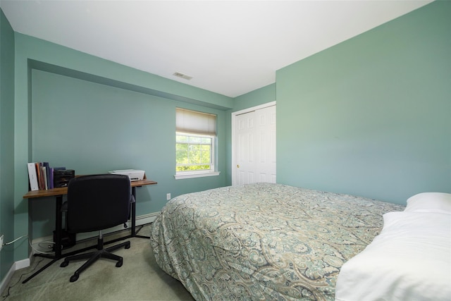 100 Meadow Ridge Ln, Lagrangeville, NY 12540 - carpeted bedroom featuring a closet and an office area