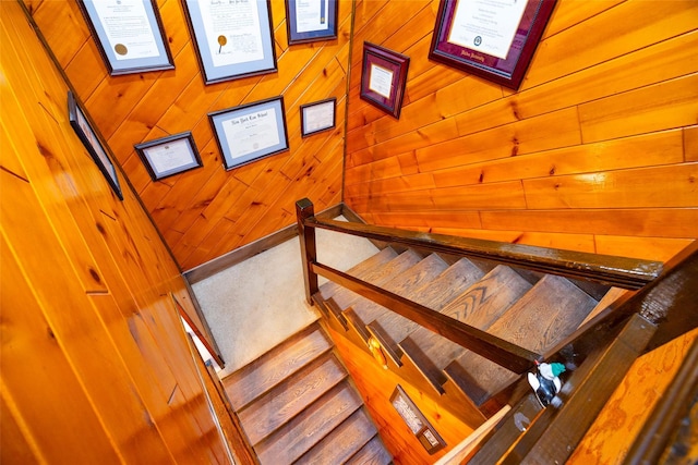 20 Division St, Cold Spring, NY 10516 - staircase with wood walls