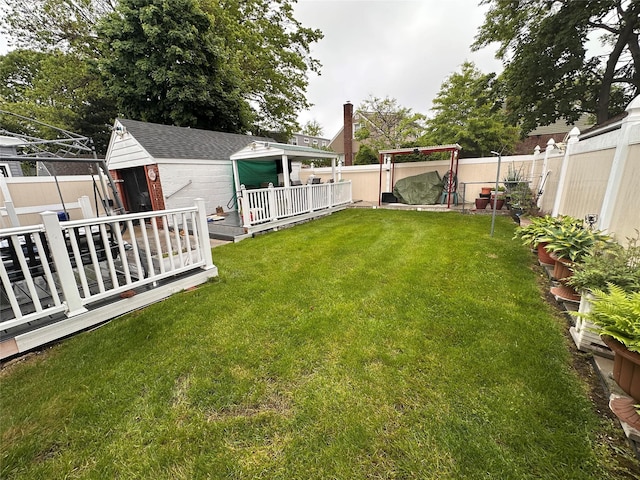 65 Stephen Pl, Valley Stream, NY 11580 - view of yard with a wooden deck