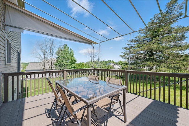 15 Prestwick Dr, Monroe, NY 10950 - wooden terrace featuring outdoor dining space and a yard