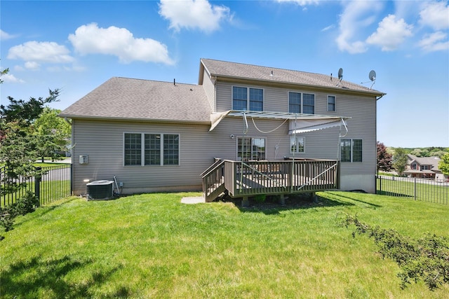 15 Prestwick Dr, Monroe, NY 10950 - back of property with a deck and cooling unit