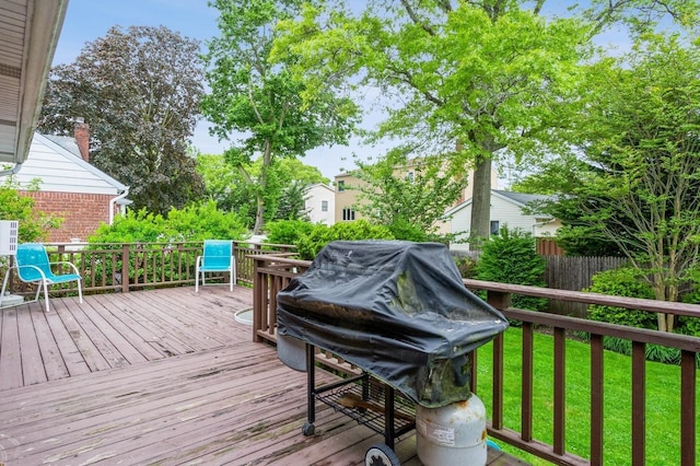 409 Jordan St, Oceanside, NY 11572 - wooden terrace featuring grilling area