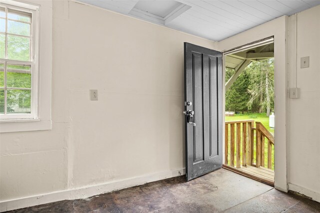 1 Green St, Gilbertsville, NY 13776 - foyer entrance with concrete floors