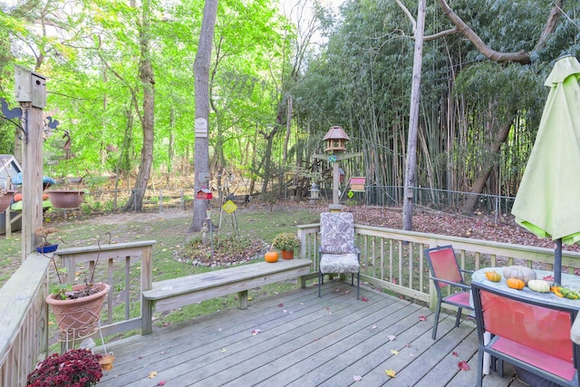 137C Shore Rd, Mount Sinai, NY 11766 - deck with a fenced backyard