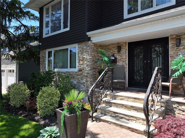 1010 S End, Woodmere, NY 11598 - view of exterior entry with covered porch and french doors