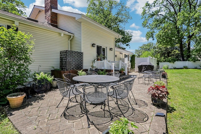 1 Meadowood Path, New Rochelle, NY 10804 - view of patio / terrace with outdoor dining space