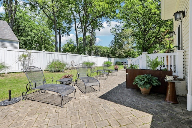 1 Meadowood Path, New Rochelle, NY 10804 - fenced backyard featuring a patio area