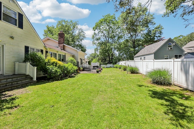 1 Meadowood Path, New Rochelle, NY 10804 - view of yard featuring a patio area