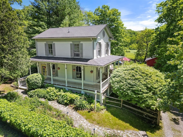 679 Titicus Rd, North Salem, NY 10560 - view of front facade featuring covered porch and roof with shingles