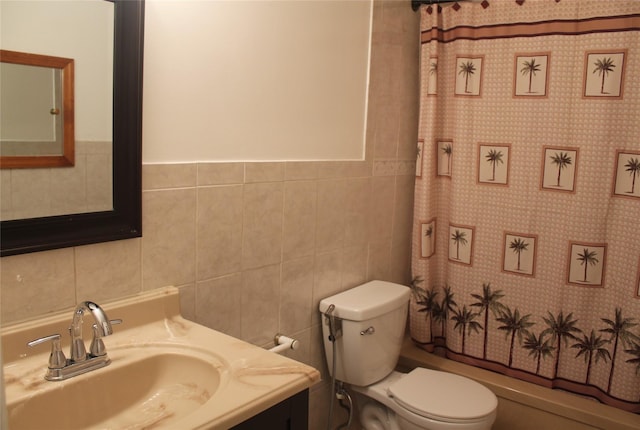 9 Secora Rd Unit K-7, Monsey, NY 10952 - bathroom featuring tile walls, toilet, and vanity