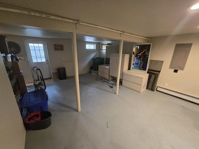 22 E Sycamore St, Central Islip, NY 11722 - below grade area with electric panel and baseboard heating