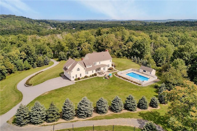 32 Old Chester Rd, Goshen, NY 10924 - view of subject property with a heavily wooded area and a pool area