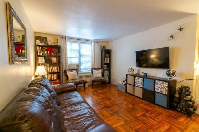 365 Bronx River Rd Unit 2M, Yonkers, NY 10704 - living room featuring radiator heating unit