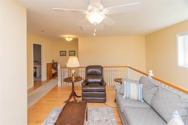 68 Hudson View Ter, Hyde Park, NY 12538 - living area featuring light wood-type flooring and ceiling fan