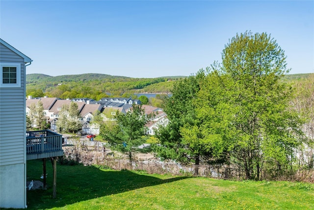 68 Hudson View Ter, Hyde Park, NY 12538 - view of green lawn featuring a wooden deck