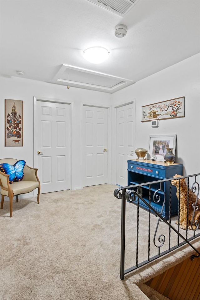 60 Heston Rd, Shirley, NY 11967 - game room featuring attic access and carpet