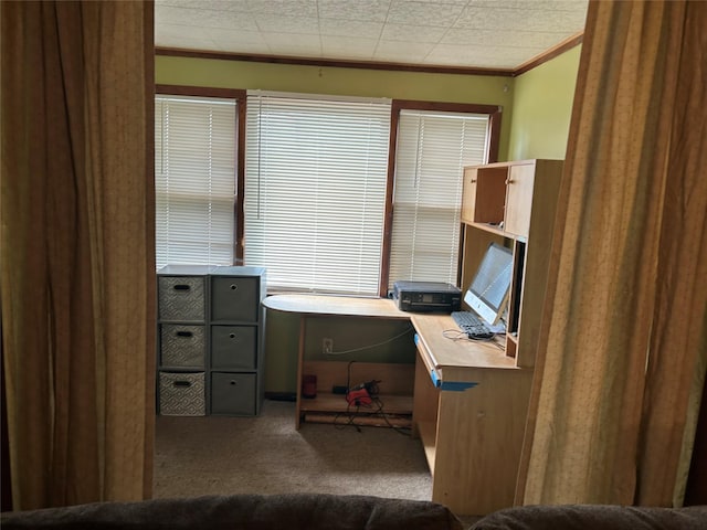 91-48 89th St, Woodhaven, NY 11421 - carpeted office space with ornamental molding