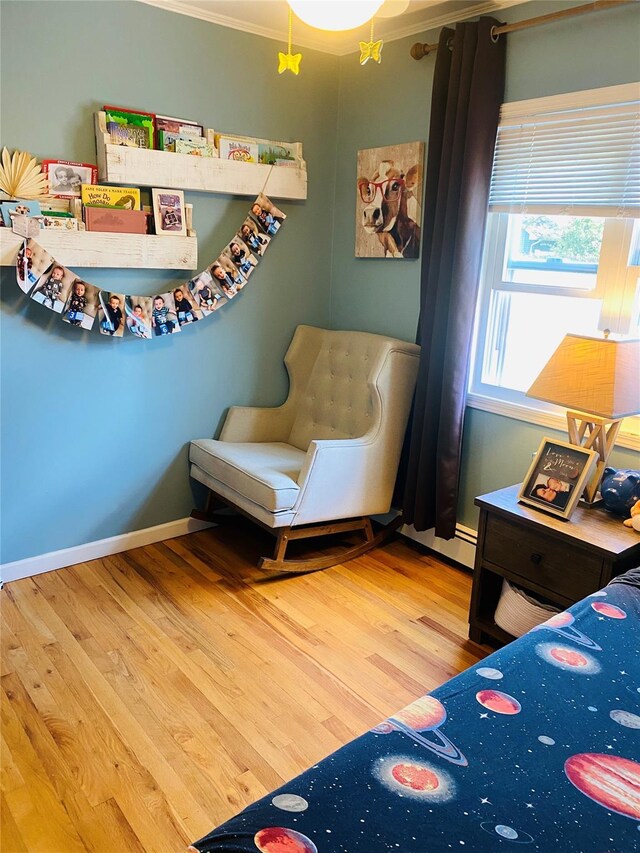24 Lowerre St, Babylon, NY 11702 - bedroom featuring wood finished floors and ornamental molding