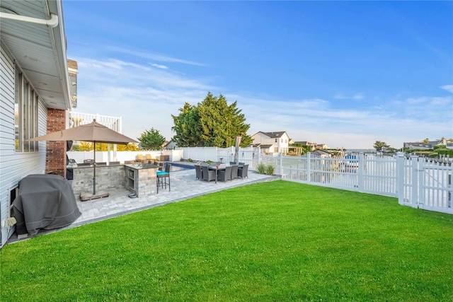 20 Skipper Dr, West Islip, NY 11795 - view of yard featuring a patio area, exterior kitchen, and exterior bar